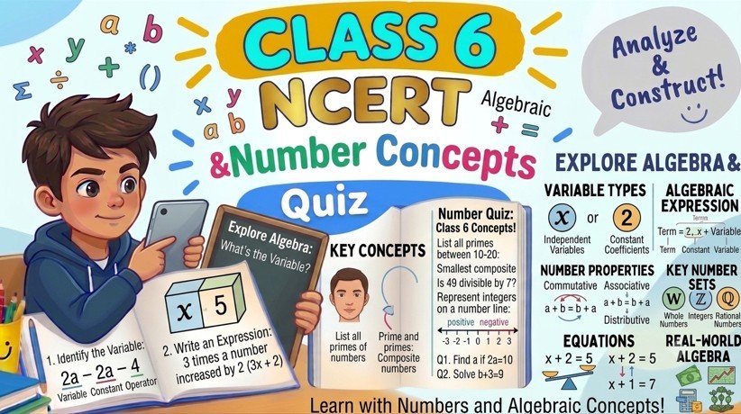 60 Useful Class 6 Additional Algebraic and Number Concepts Class 6 Additional Algebraic Quiz