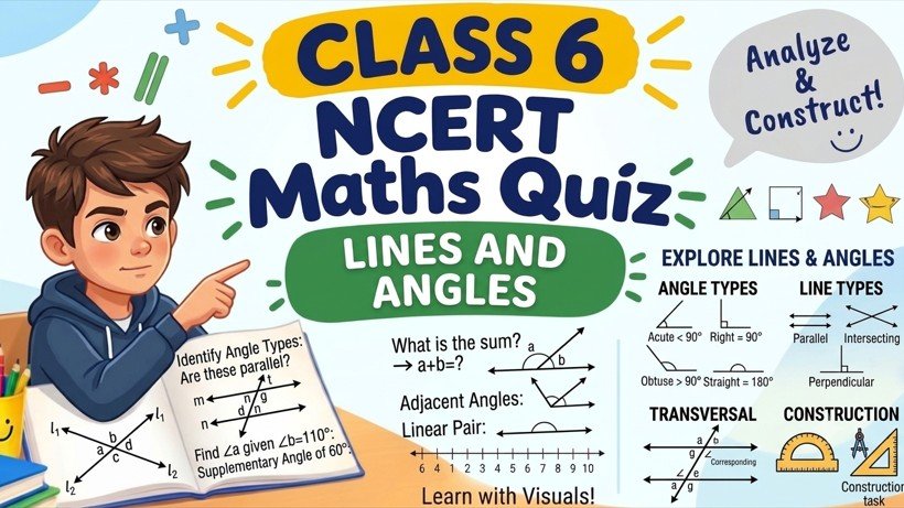 60 Important NCERT Class 6 Maths Lines and Angles Class 6 Maths Lines and Angles